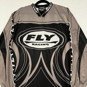 Fly Racing Jersey Size XL Long Sleeve Supercross Motocross Black/Gray - READ